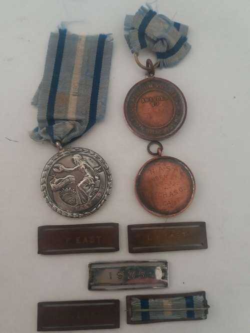 L.F. East-South African "Prisoner of War" Stalag V11- A -Royal Life Saving Medals 1930s