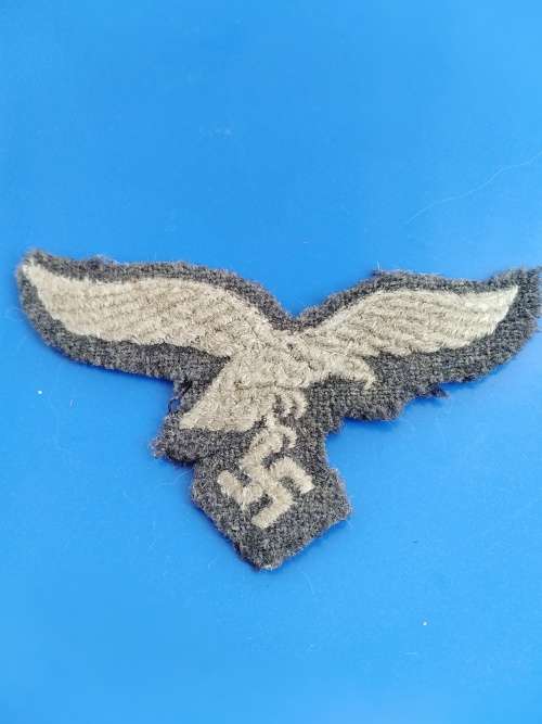 Herman Goring Panzer EM/NCO's Luftwaffe Early Droop Tail Eagle Black Backing size 75mm x 48mm