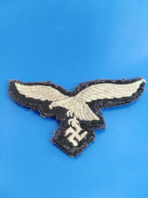Herman Goring Panzer EM/NCO's Luftwaffe Early Droop Tail Eagle Black Backing size 75mm x 48mm
