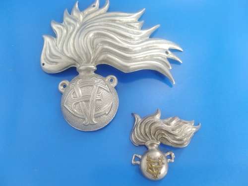 WW2 Italian Police  NCO & Officers Badges