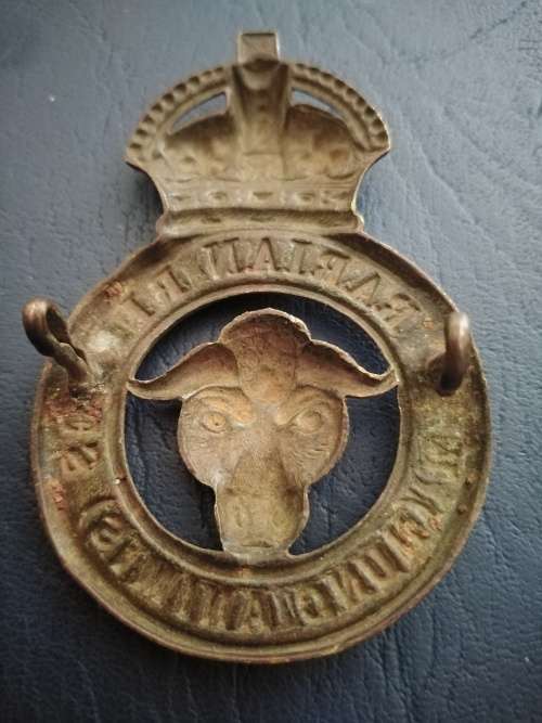 Kaffrarian Rifles Black Metal Cap Badge Worn 1902-1914 Rare Badge