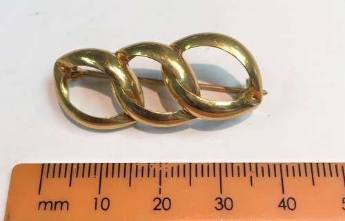 9k / solid 9 carat Gold - large Imported Brooch