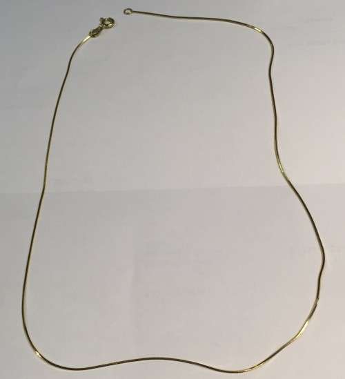 9k solid 9 carat  Gold, Snake necklace cm 40- clearance  item