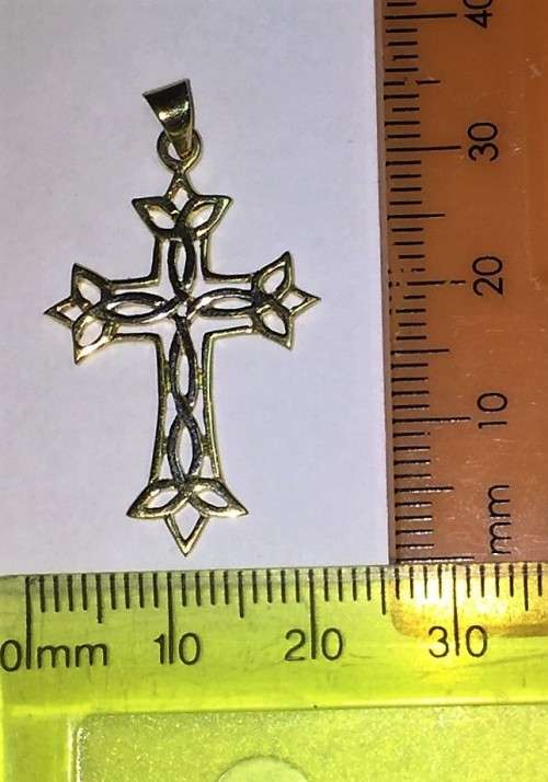9  carat  Gold  Two tone cross