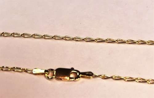 genuine 9 carat -------- imported fine Gold Open link necklace ------- cm 40--- clearance item