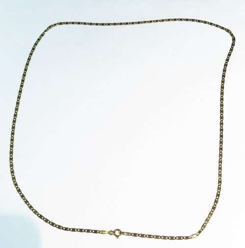 9k / 9carat Solid yellow Gold,  zip link Necklace- cm 55 long