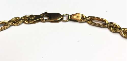 9  carat Yellow Gold,  thick  rope   necklace cm 45