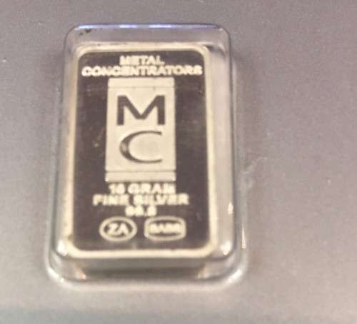 10 gram pure silver , bar in sealed refinery capsule with certificate
