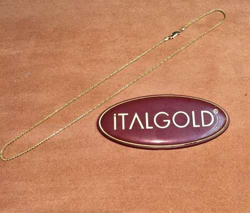 18K / 18 carat genuine Gold,2.6 mm wide yellow Rope hollow necklace--- long Cm 45