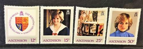 Ascension- 1982 Unmounted Mint ,Never Hinged- 21st Birthday Lady Diana,complete set
