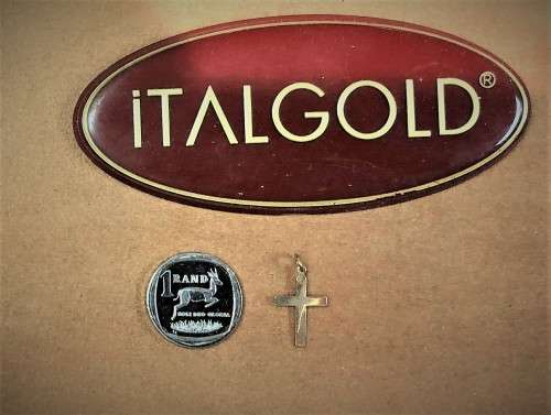 9K /9carat solid Gold - small Flat Cross 20 mm long