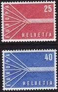 Switzerland - year 1957, complete set of 2 Val.-MNH Europa Thematic
