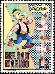 San Marino - year 1970-  unmounted   complete set  of 10 val. -Thematic  Disney