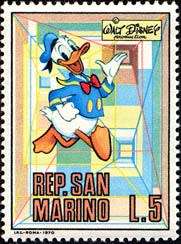 San Marino - year 1970-  unmounted   complete set  of 10 val. -Thematic  Disney
