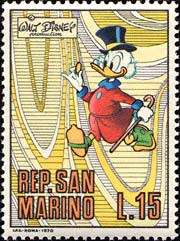 San Marino - year 1970-  unmounted   complete set  of 10 val. -Thematic  Disney