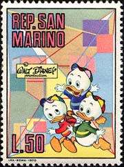 San Marino - year 1970-  unmounted   complete set  of 10 val. -Thematic  Disney