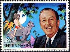 San Marino - year 1970-  unmounted   complete set  of 10 val. -Thematic  Disney