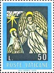 Vatican  year 1974 -Unmounted complete set  of 5 -----SG cat # 609/13