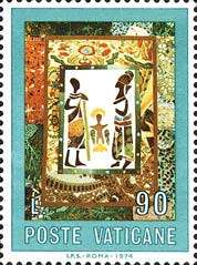 Vatican  year 1974 -Unmounted complete set  of 5 -----SG cat # 609/13