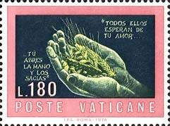 Vatican  year 1974 -Unmounted complete set  of 5 -----SG cat # 609/13