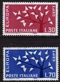 Italy -Thematic Europa  CEPT -Year 1962--- Complete set of  2-- Unmounted  MNH
