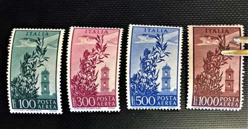 ITALY  year 1955-- Unmounted Mint ,Never Hinged,  Superb  condition- Airmail  complete set of 4