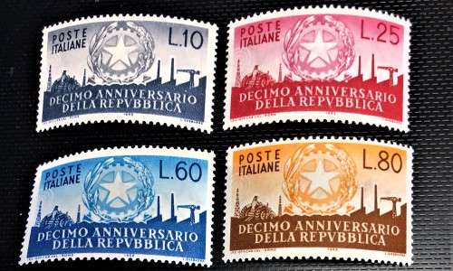 ITALY  year 1956- Unmounted Mint ,Never Hinged,  Superb  condition- all in complete sets
