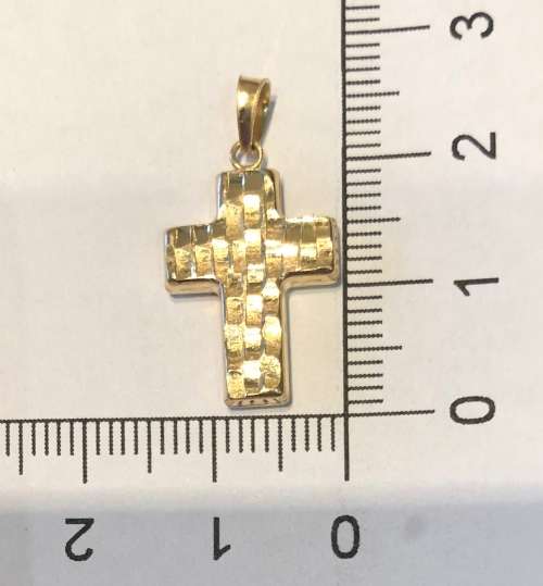 9K solid  9 carat Gold , stunning imported pendant- yellow  gold Cross