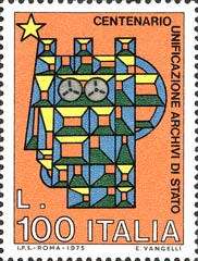 ITALY year 1975- Unmounted commemorative-Mint Never Hinged-- complete set- Superb  condition-