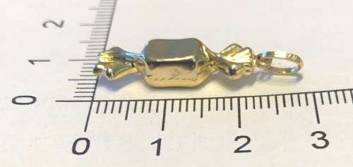 9K / solid 9 carat Gold , stunning imported charm -Toffee sweet