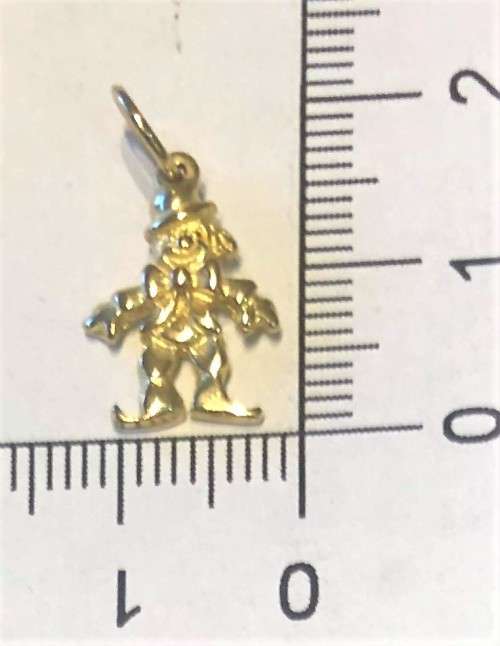 9K solid 9 carat Gold , stunning imported charm - Clown - special reduced  price