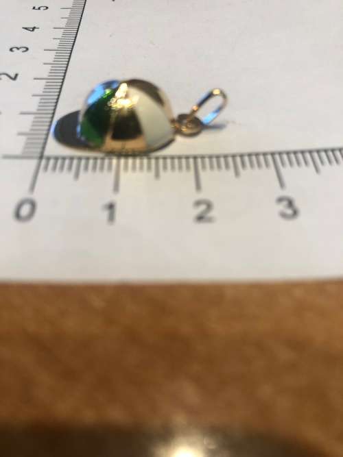 9K /solid 9 carat Gold - stunning imported charm - Enameled Jockey cap