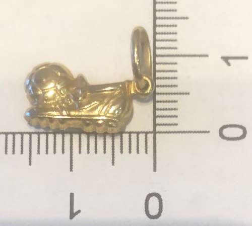 9K solid  9 carat Gold- stunning imported charm -   soccer boot and ball