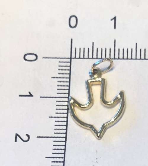 9K solid 9 carat Gold , stunning imported charm - yellow bird in flight cutout