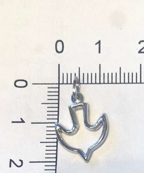 9K solid 9 carat white Gold , stunning imported charm - white gold Bird in flight