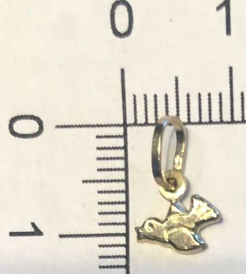 9K solid  9 carat Gold , stunning imported charm -   bird in flight