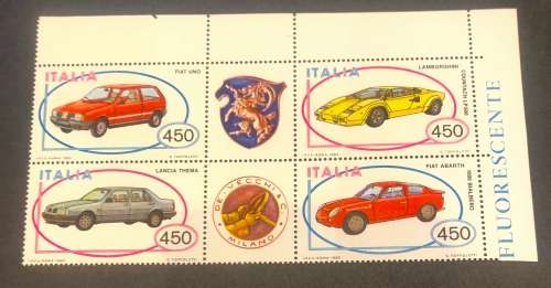 ITALY year1985-Unmounted commemorative Cars - 4 stamps Mint Never Hinged-Superb  condition-