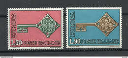 ITALY  year 1968- Unmounted Mint ,Never Hinged, 2val.-Superb complete sets -Bid per stamp