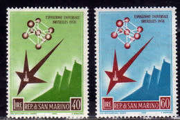 San Marino - year 1958 unmounted set   of 2  val -  stamps MNH