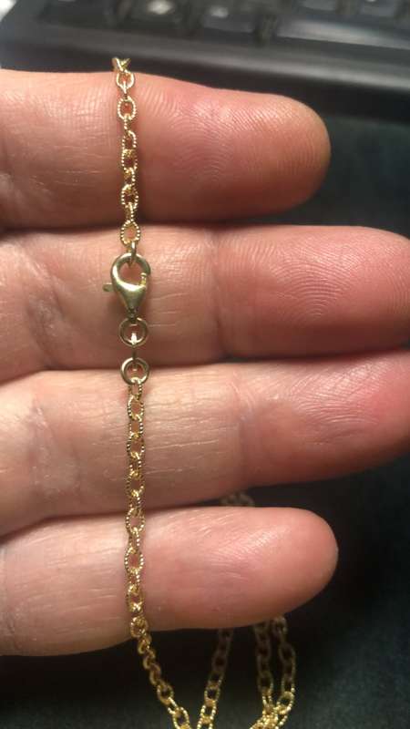 18kt/18 carat solid yellow Gold - -2.5 mm wide Millgrain anchor link ---- necklace is cm 45 long