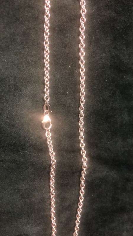 18 K/ genuine 18 carat solid White Gold - 2.8 mm wide anchor link ---- cm 45 necklace