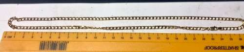 9K - 9 carat solid Gold - Supreme square 3.7 mm. wide ,Gents necklace 55 cm. long -