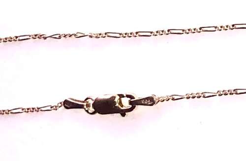 genuine 9 carat ------ Imported Gold 3/1 Figaro Links necklace ---- cm 55 ----clearance item