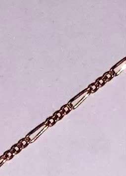 genuine 9 carat ------ Imported Gold 3/1 Figaro Links necklace ---- cm 55 ----clearance item