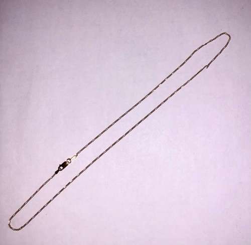 9 carat ------ Imported Gold Figaro Links necklace ---- cm 42----clearance item