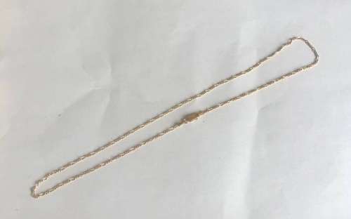 genuine 9 carat ------ Imported Gold 3/1 Figaro Links necklace ---- cm 55 ----clearance item