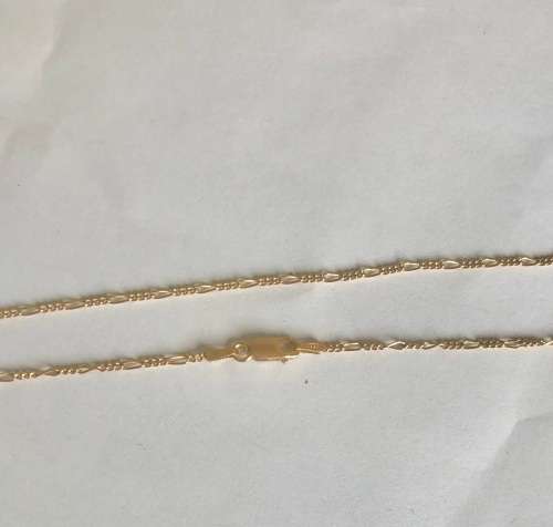 genuine 9 carat ------ Imported Gold 3/1 Figaro Links necklace ---- cm 55 ----clearance item