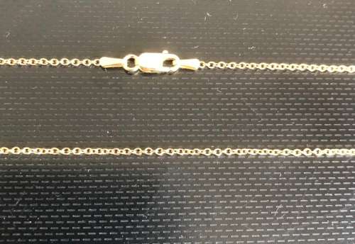 genuine 9 carat ----Imported Fine round anchor gold necklace ---- cm 42----clearance item