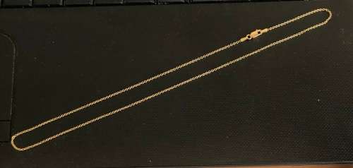 genuine 9 carat ----Imported Fine round anchor gold necklace ---- cm 42----clearance item