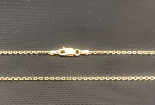 genuine 9 carat ----Imported round anchor gold necklace ---- cm 40---clearance item